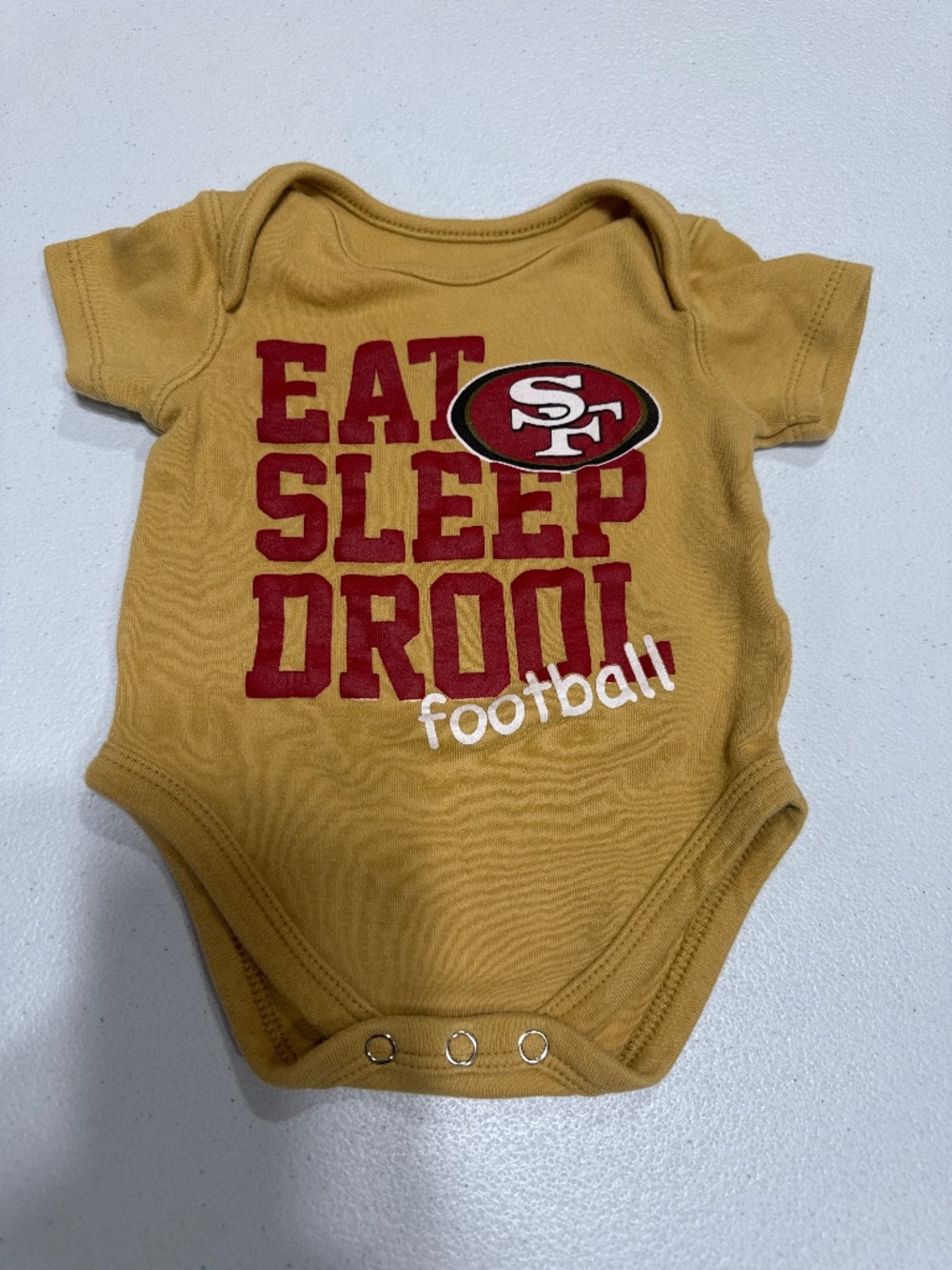 NFL bodysuit San Francisco 49ers infant "Eat Sleep Drool" Baby 0-3 Months